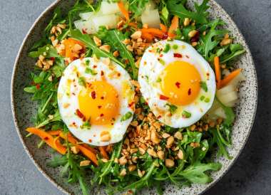 Vietnamese-inspired Poached Egg & Arugula Salad