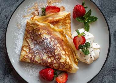 'La Chandeleur' French Crêpes à la Strawberries & Mascarpone