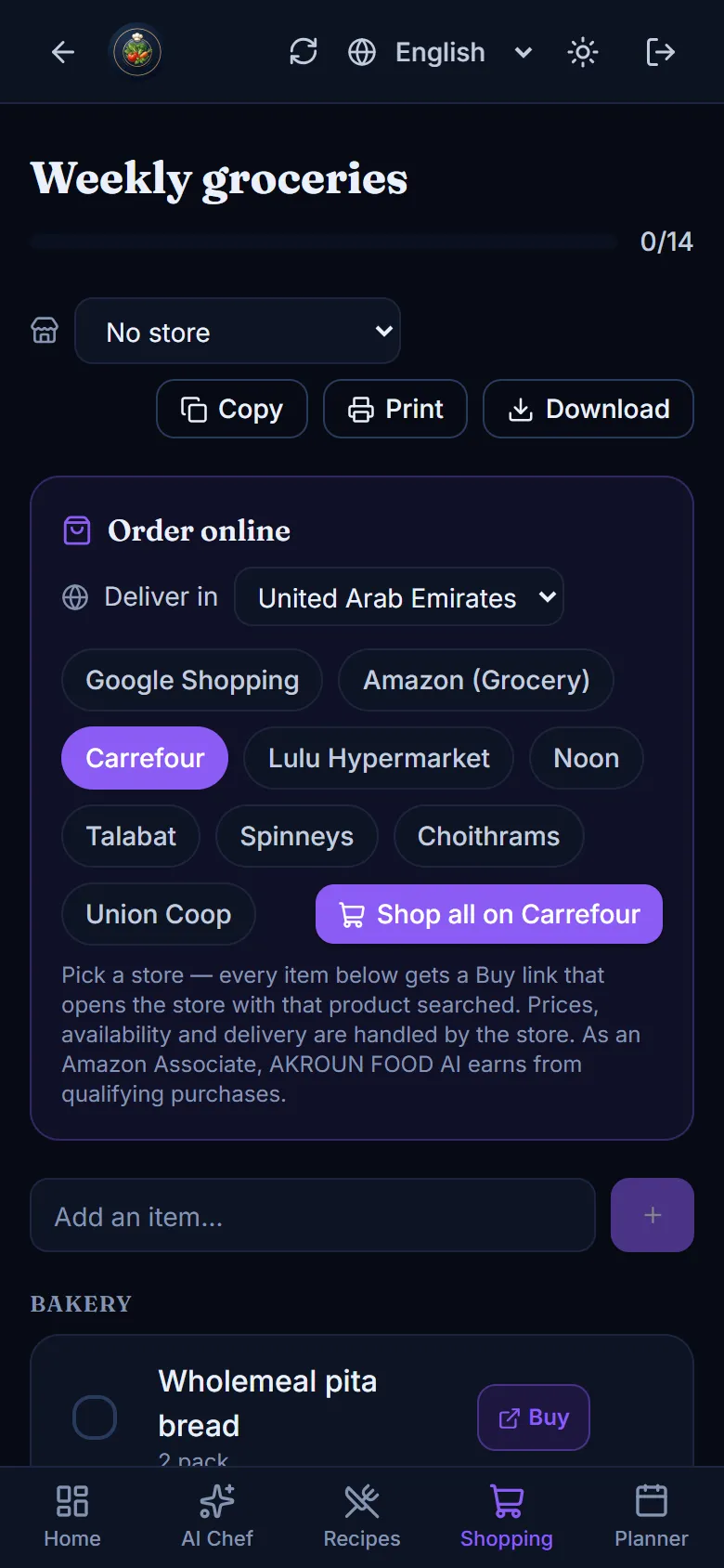 Order online on a phone: Carrefour, Lulu, Noon, Talabat, Spinneys and more
